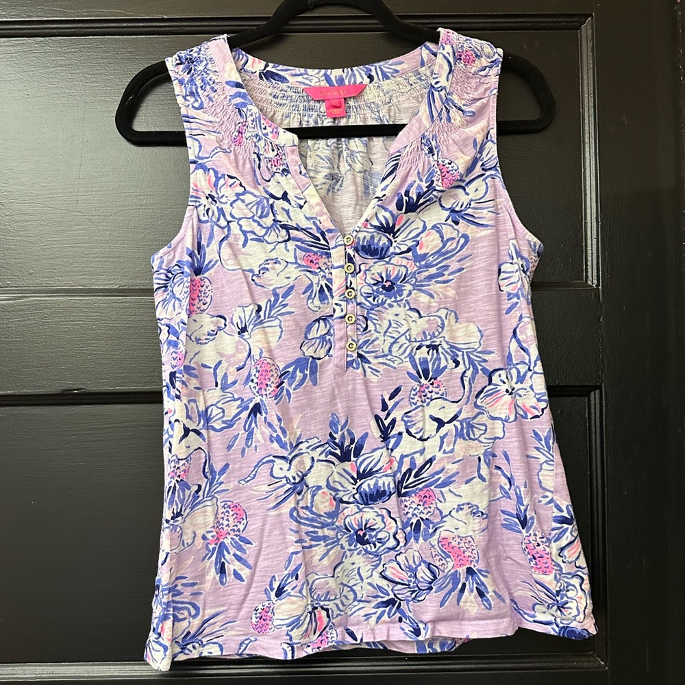 Lilly Pulitzer Sleeveless Henley Tank